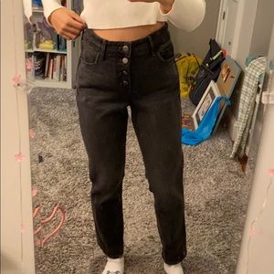 Old Navy straight leg high-waisted black jeans